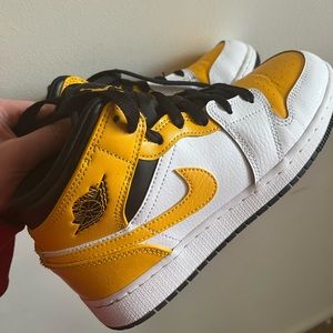 yellow air Jordan’s, brand new in box, only worn once